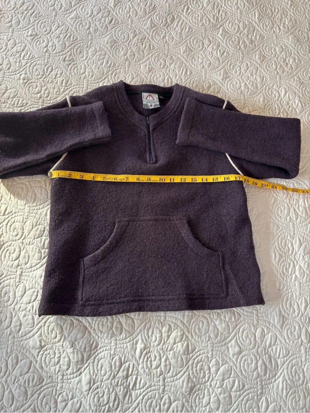Burton Women's Brown Half-Zip Zip Wool Sweater